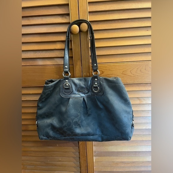 COACH Authentic Charcoal Blue Tote 🔥Preloved💜 - Picture 2 of 8